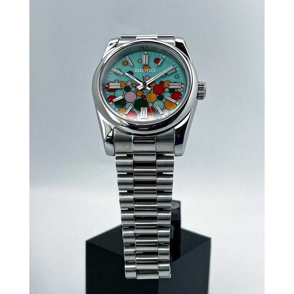 Custom Seiko Mod • Turquoise Green Celebration Dial Oyster Perpetual President • 36mm
